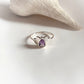 Amethyst Divine Lotus Ring with Silver Band