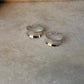925 Sterling Silver Chunky Italian C Statement Half Hoops Earrings