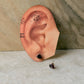 925 Sterling Silver Garnet Raw Uncut Studs Earrings
