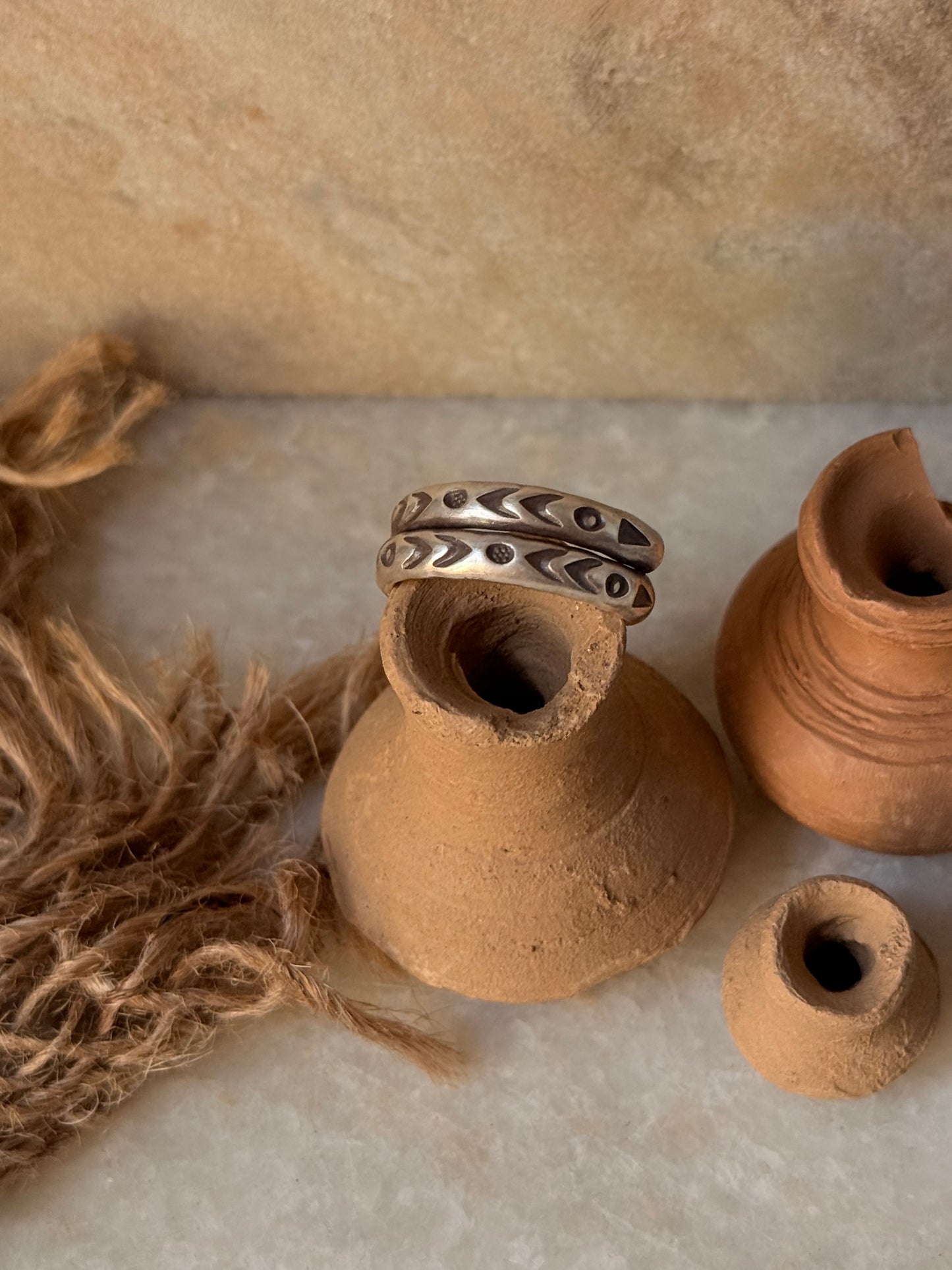 925 Sterling Silver Bohemian Hill Tribe Handcrafted Adjustable Ring