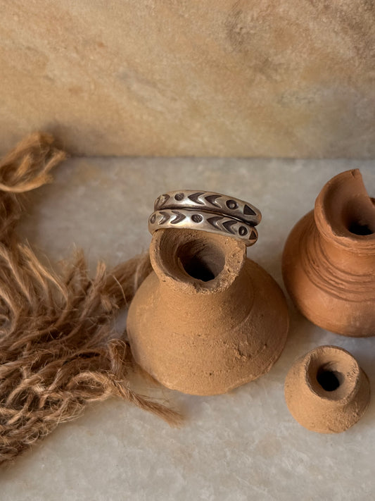 925 Sterling Silver Bohemian Hill Tribe Handcrafted Adjustable Ring