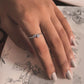 Delicate Moonstone Forest Silver Ring
