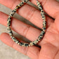 925 Sterling Silver Dalmatian Jasper Flat Tube Crystal Silver Balls Bracelet