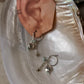 925 Sterling Silver Larimar , Turquoise , Dalmatian Jasper With Paper Clip Chain, Handcrafted Rustic Hoops Earrings