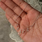 925 Sterling Silver Clear Quartz beads, Clear Quartz Droplets - Handcrafted Wire Wrapped Necklace