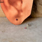 925 Sterling Silver Lab Grown Ruby Minimal Tiny Studs