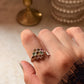 925 Sterling Silver Multi Tourmaline Flower Statement Ring