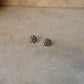 925 Sterling Silver Antique Plain Oxidised Boho Studs Earrings