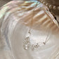 925 Sterling Silver Clear Quartz beads, Clear Quartz Droplets - Handcrafted Wire Wrapped Necklace