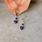 925 Sterling Silver Amethyst Heart, Clear Quartz & Pearl Stud Earrings