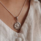 Yin Yang sun and moon silver pendant