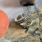Stylish silver toe ring with tribal dot detail