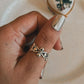 Tribal design silver ring for a bold look