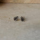 925 Sterling Silver Antique Plain Oxidised Boho Studs Earrings