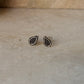 925 Sterling Silver Antique Plain Oxidised Boho Studs Earrings