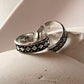 Elegant tribal dot design toe ring in pure silver