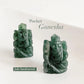 Hand-carved green natural jade Ganesh Ji figurine