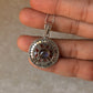 925 Sterling Silver Labradorite Mandala Boho Handcrafted Pendant