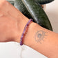 Natural Crystal Amethyst 4mm Bracelet