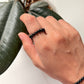 Natural Crystal Black Obsidian 4mm Stretchy Rings & Bracelet