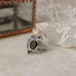925 Sterling Silver Black Onyx Victorian Style Statement Ring