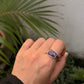 925 Sterling Silver Amethyst Rectangular Signet Unisex Ring