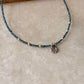 London Blue Topaz with Flower Charm 925 Sterling Silver Necklace