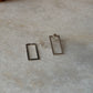 925 Sterling Silver Chunky Italian 2 in 1 Rectangular Statement Studs
