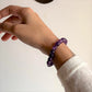Natural Amethyst Crystal Bracelet 8MM Diamond Cut Design
