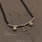 925 Sterling Silver Fish Sun Engraved Cylinder Beads  Handcrafted Hill Tribe-One of a Kind Boho Style Mangalsutra