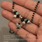 925 Sterling Silver Black Tourmaline & Turquoise Mangalsutra