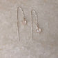 925 Sterling Silver Rose Quartz Heart & Pearl Sui Dhaga Earrings