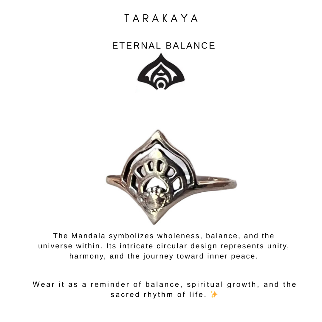 925 Sterling Silver Boho Mandala Piece Ring