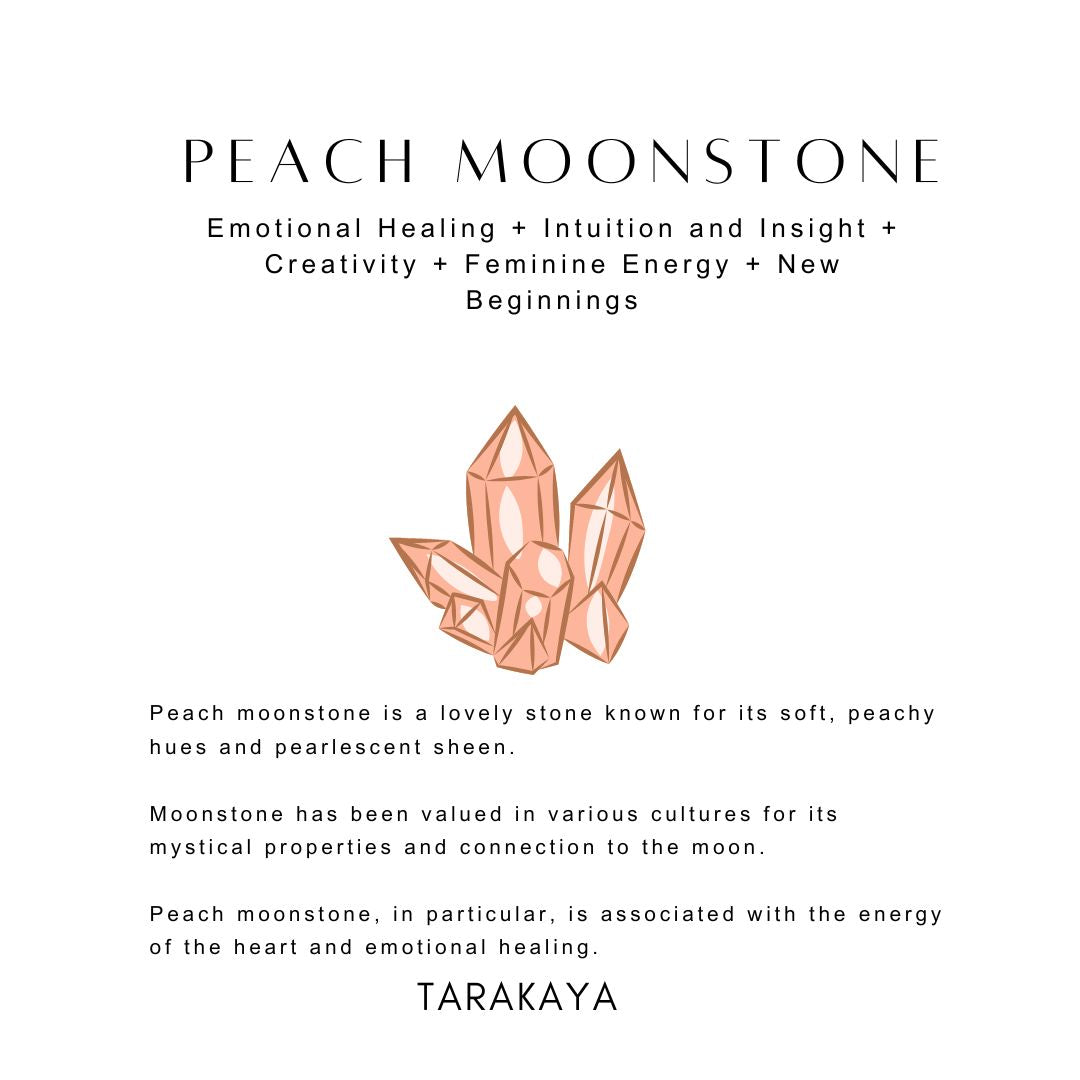 8MM Peach Moonstone Gemstone Bracelet