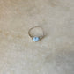 925 Sterling Silver Blue Opal Heart Wire Wrapped Handcrafted Ring