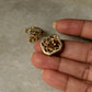 Traditional 925 Sterling Silver Gold Plated Antique Moissanite Polki Square Stud Earrings