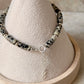 925 Sterling Silver Dalmatian Jasper Flat Tube Crystal Silver Balls Bracelet