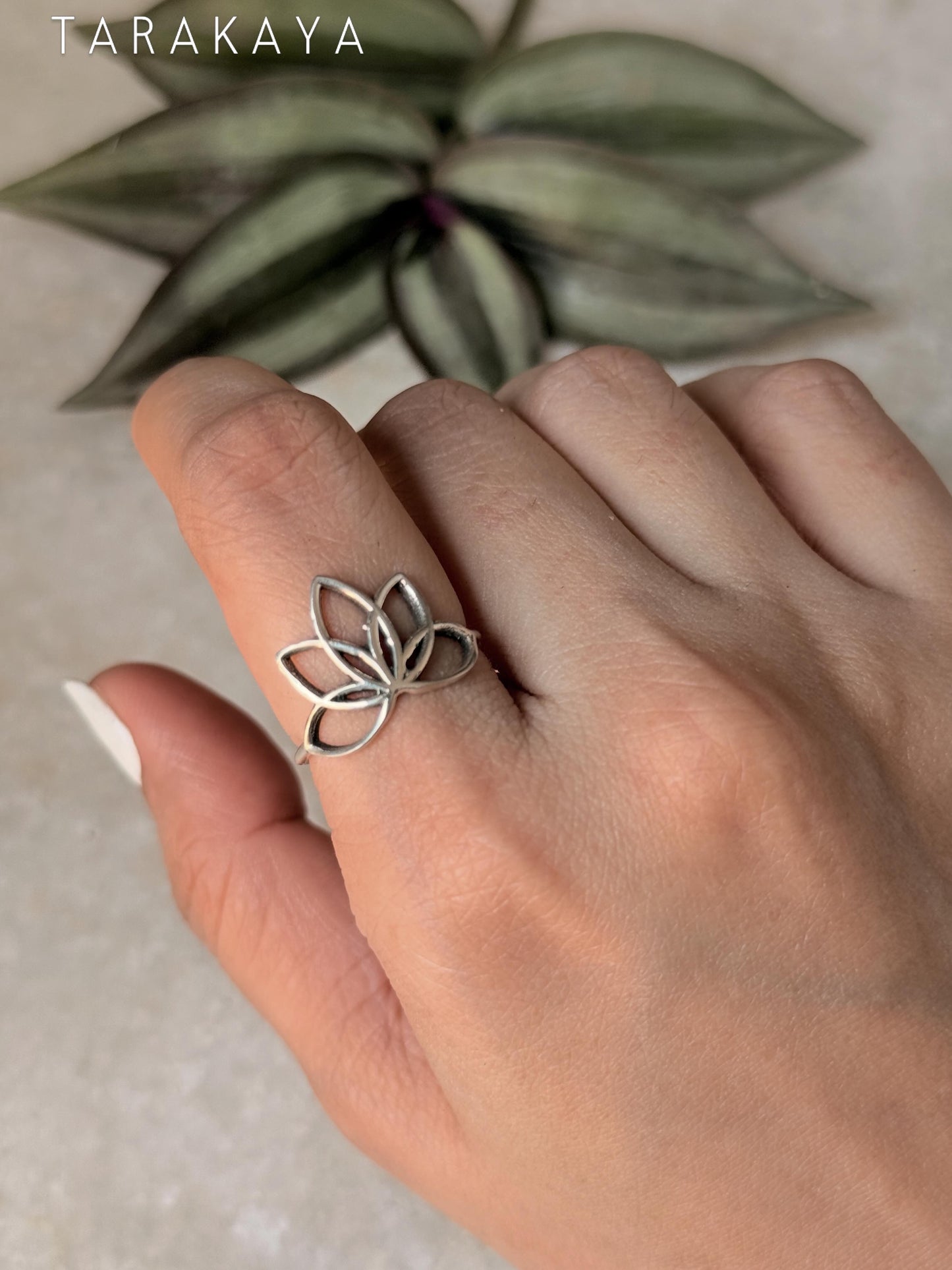 925 Sterling Silver Lotus Ring
