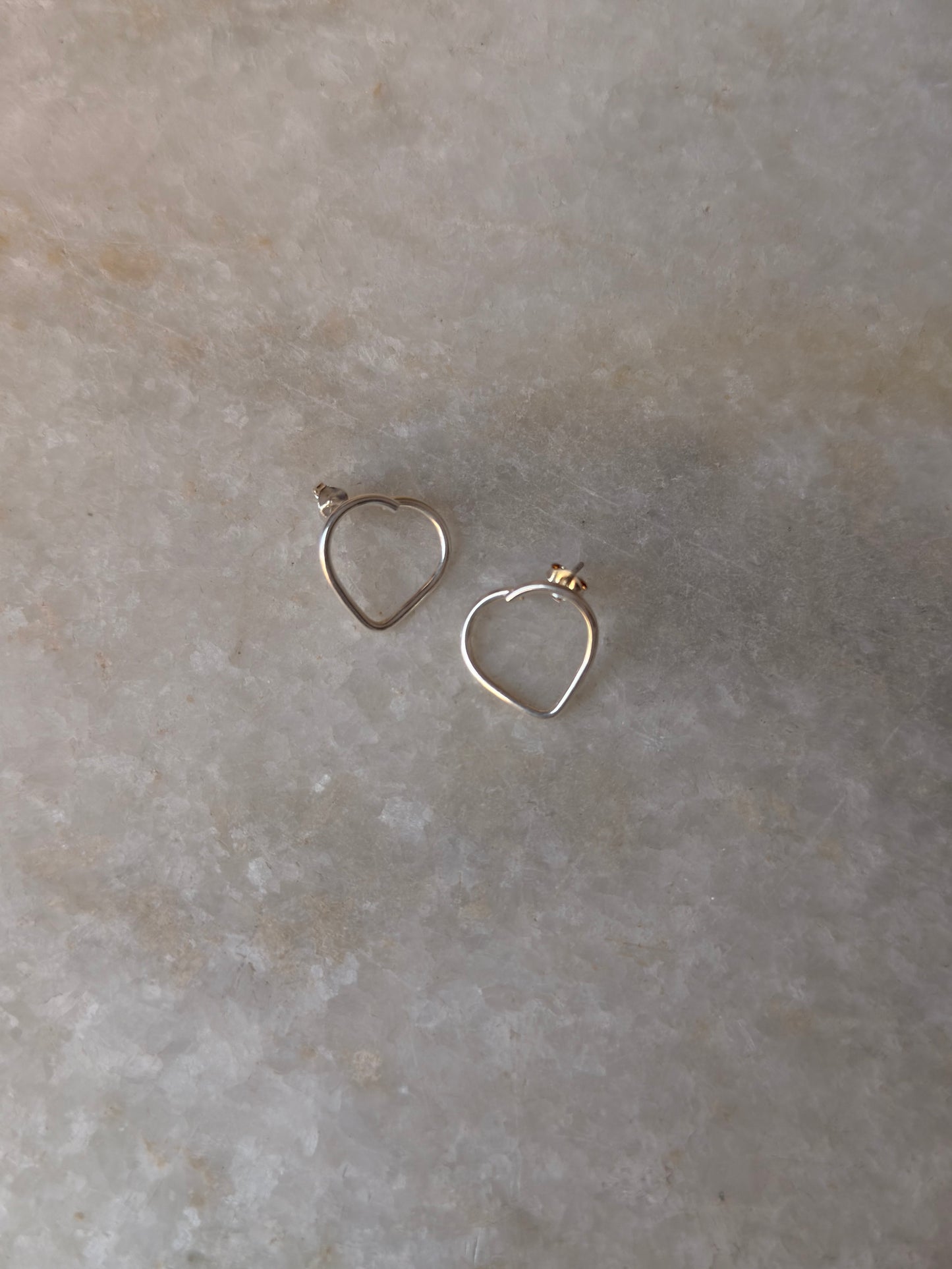 925 Sterling Silver Broken Heart Studs