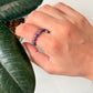 Natural Crystal Amethyst 4mm Stretchy Rings