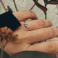 Elegant Moonstone Silver Ring with Moon Phases Design