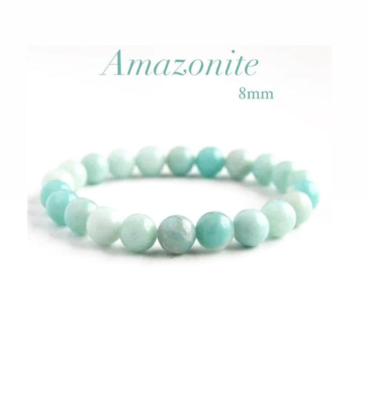 Amazonite Natural Crystal Bracelet 8MM