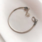Elegant Flat Snake Antique Silver Bracelet