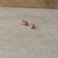 925 Sterling Silver Sunstone Raw Uncut Prong Setting Studs Earrings