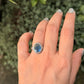 925 Sterling Silver Labradorite Blue Flash Oval Rawa Boho Handcrafted Ring