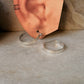 925 Sterling Silver Chunky Italian Rectangular Hoops