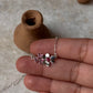 Ruby Lab Grown flowers Bouquet 925 Sterling Silver Necklace