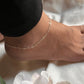 Charming hearts linked anklet in sterling silver