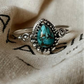 Handcrafted Boho Silver Ring with Turquoise and Copper accent