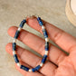 925 Sterling Silver Lapis Lazuli Flat Tube Crystal Fresh Water Pearls Bracelet